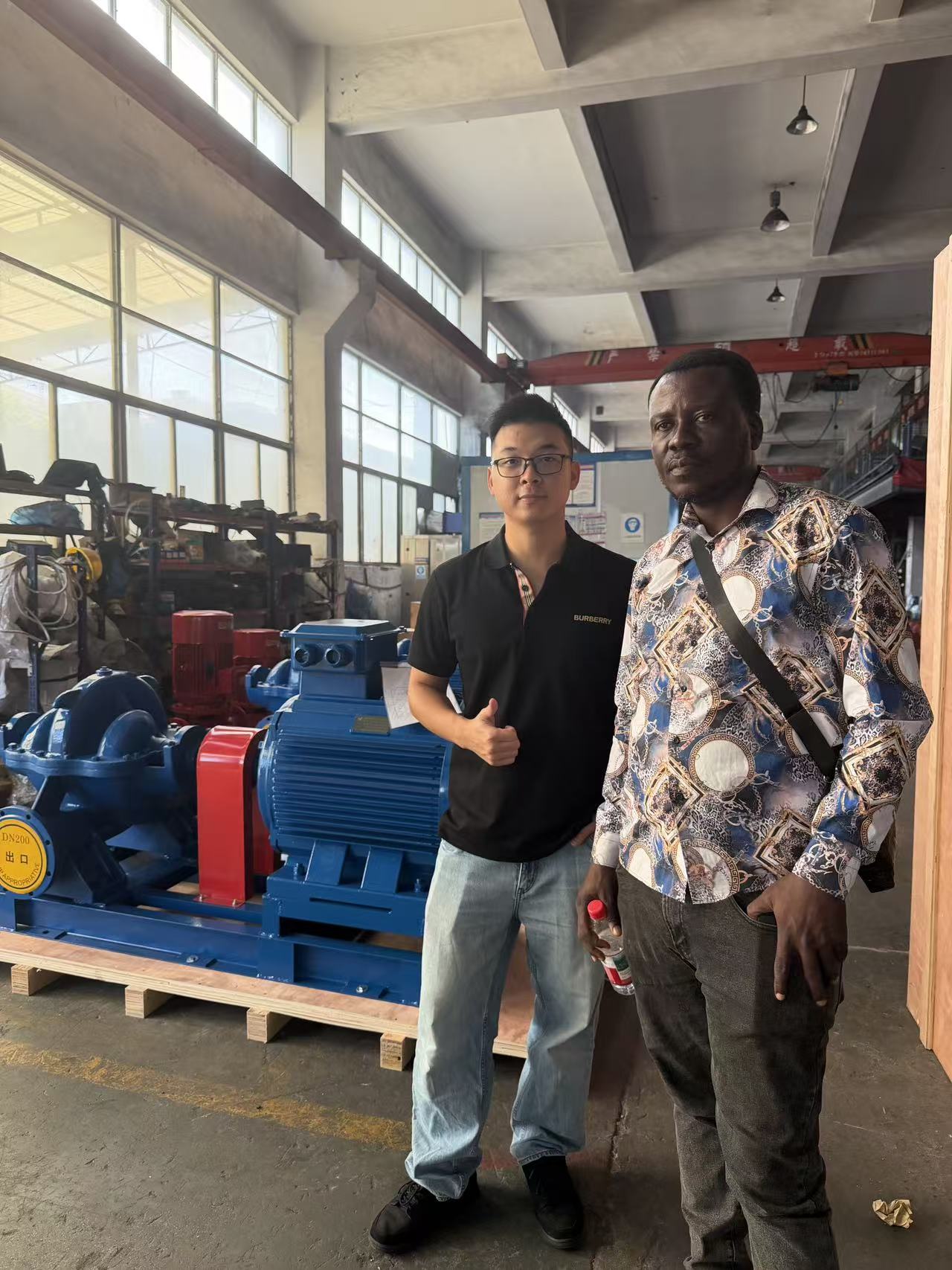 Ang Ghanaian Client ay Bumisita sa Aming Pabrika para sa Malalim na Pagtalakay sa Split Case Pump Cooperation